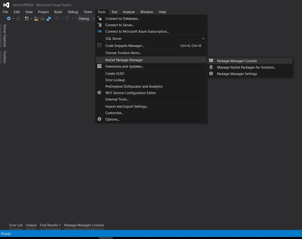 Package Manager Console